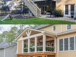 Covered deck - before + after - Roswell, GA before + after