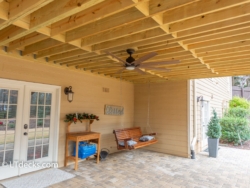 Paver patio below porch in Roswell, GA