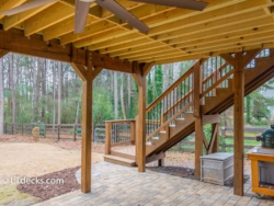 Paver patio below porch in Roswell, GA