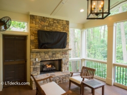 Fireplace in Screen Porch - Decatur, GA fireplace on porch