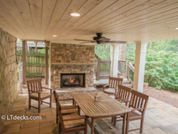 Fireplace below deck - Decatur, GA fireplace