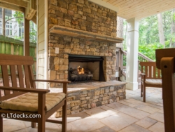 Fireplace below deck - Decatur, GA fireplace