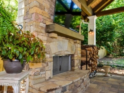 Stone outdoor fireplace stone outdoor fireplace