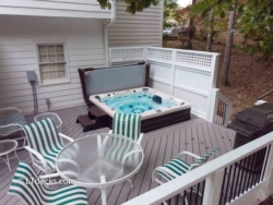 sunken hot tub on deck in Roswell, GA sunken hot tub