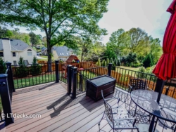 Iron rails on composite deck composite deck