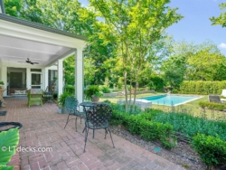 Back yard view of beautiful back yard