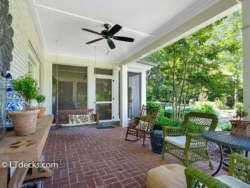 Covered back patio and screen porch back patio
